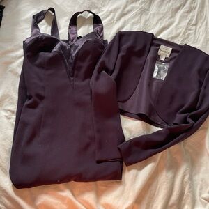 Joseph Ribkoff Deep Purple Chemise and Jacket Set